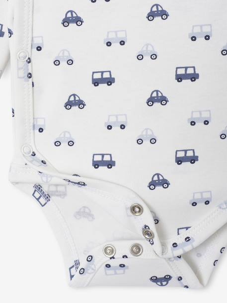 Lot de 5 bodies ouverture naissance bleu - vertbaudet enfant 