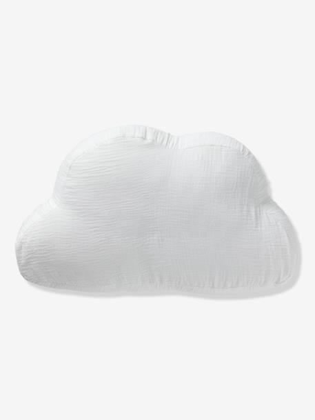 Personaliseerbaar kussen van katoengaas Wolk ecru+grijsblauw+kaneel+roze (poederkleur) - vertbaudet enfant 