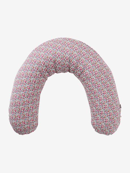 Coussin et housse d'allaitement gaze coton et Liberty rose pâle - vertbaudet enfant 