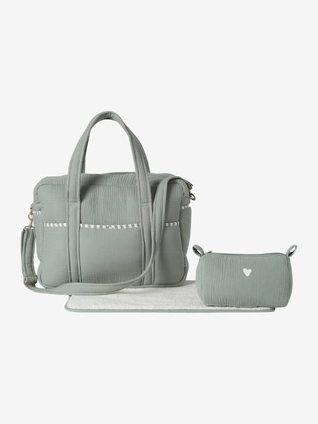 Sac à langer évolutif 24 ou 48h personnalisable vert sauge - vertbaudet enfant 