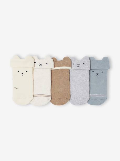 Set van 5 Bottoms geboorte in bouclé beige - vertbaudet enfant 