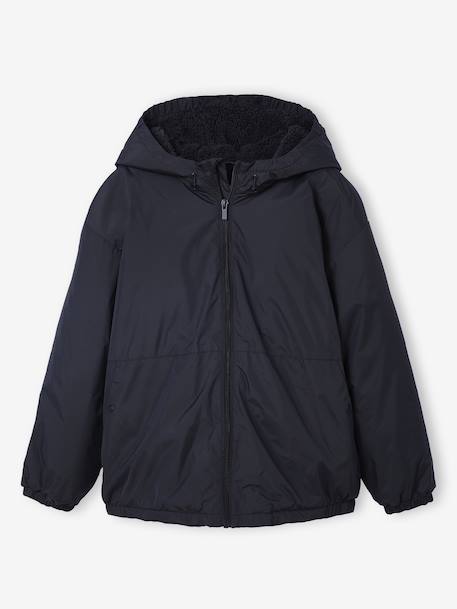 Coupe-vent garçon doublé sherpa anthracite - vertbaudet enfant 