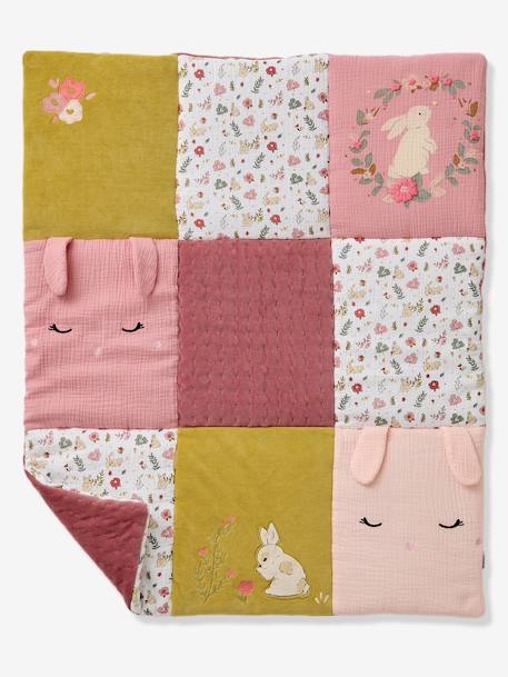 Vloertapijt / parkbodem patchwork LAPIN ENCHANTÉ oudroze - vertbaudet enfant 
