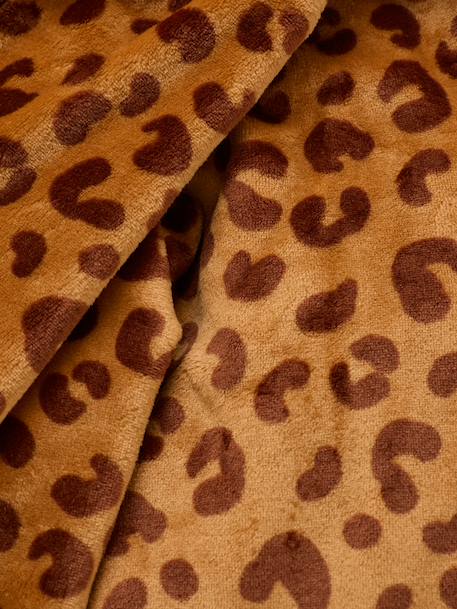 Plaid à manches et capuche Léopard beige imprimé - vertbaudet enfant 