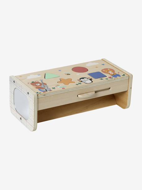 Boîte à formes 2 en 1 LES ANIMAUX JOYEUX en bois FSC® jaune - vertbaudet enfant 