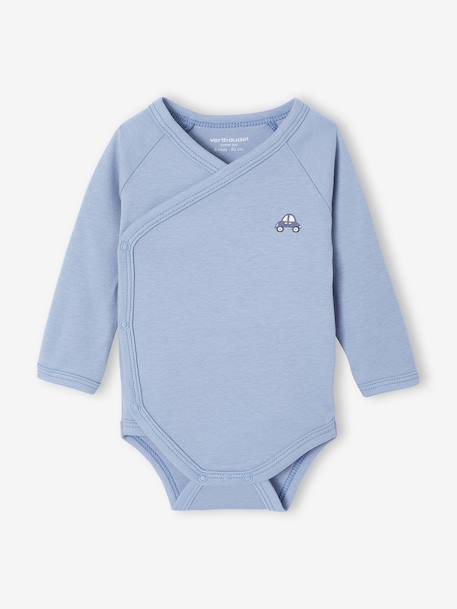 Set van 5 body's met opening voor pasgeborenen blauw - vertbaudet enfant 