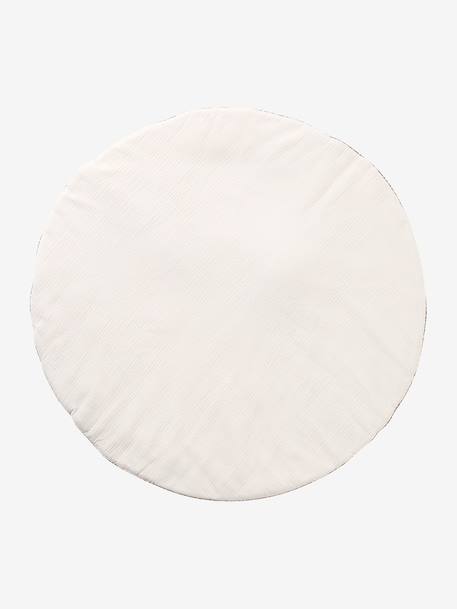 Tapis d'éveil en gaze de coton détails en tissu Liberty rose pâle - vertbaudet enfant 