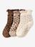 Lot de 3 paires de chaussettes bébé fille motifs léopard cannelle - vertbaudet enfant 