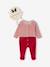 Kerstpyjama en muts baby in fluweel / velours ENVIE DE FRAISE, personaliseerbaar rood - vertbaudet enfant 