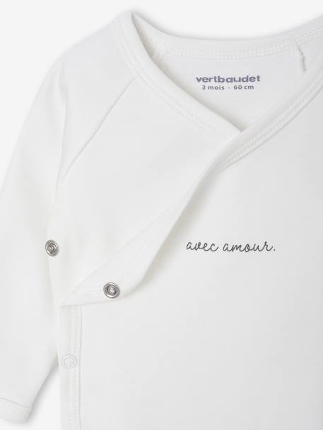 Ensemble bébé pyjama + body + gilet coffret cadeau naissance vert sauge - vertbaudet enfant 