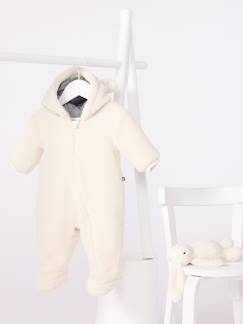 Baby-Babypakje baby in sherpa met oren en gevoerd met milleraies PETIT BATEAU 