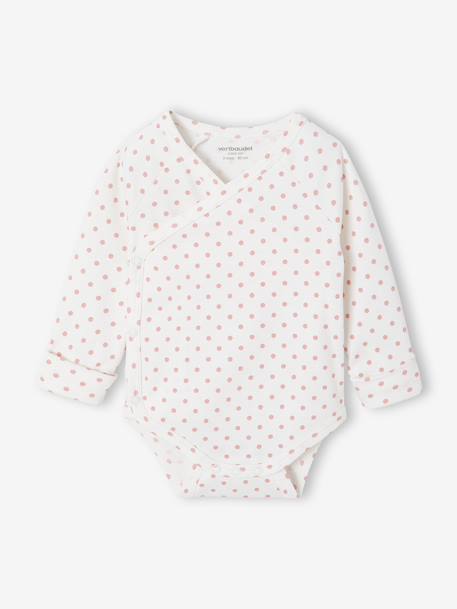 Lot de 5 bodies naissance évolutifs à pois rose - vertbaudet enfant 