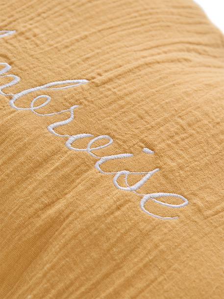 Coussin nuage en gaze de coton personnalisable bleu grisé+cannelle+écru+vert sauge - vertbaudet enfant 