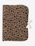 Protège carnet de santé en gaze de coton léopard personnalisable beige - vertbaudet enfant 