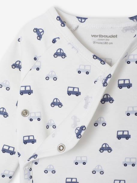 Lot de 5 bodies ouverture naissance bleu - vertbaudet enfant 