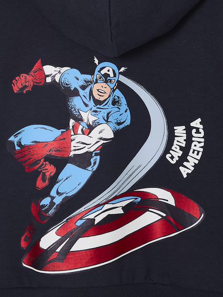 Sweat-shirt Marvel Avengers Captain America à capuche marine - vertbaudet enfant 