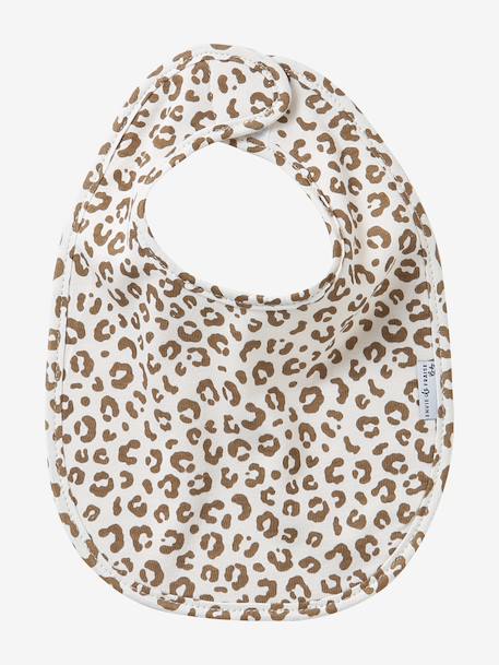 Semainier de bavoirs Léopard personnalisable beige - vertbaudet enfant 