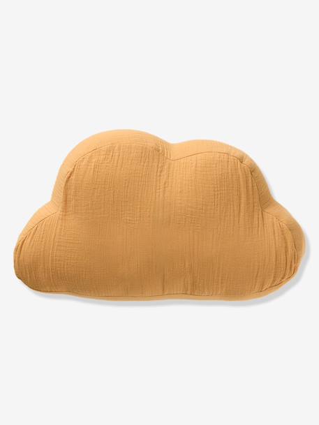 Personaliseerbaar kussen van katoengaas Wolk ecru+grijsblauw+kaneel+roze (poederkleur) - vertbaudet enfant 