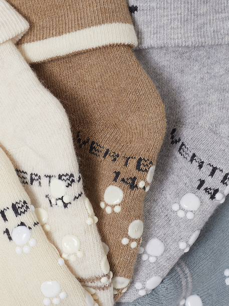 Set van 5 Bottoms geboorte in bouclé beige - vertbaudet enfant 