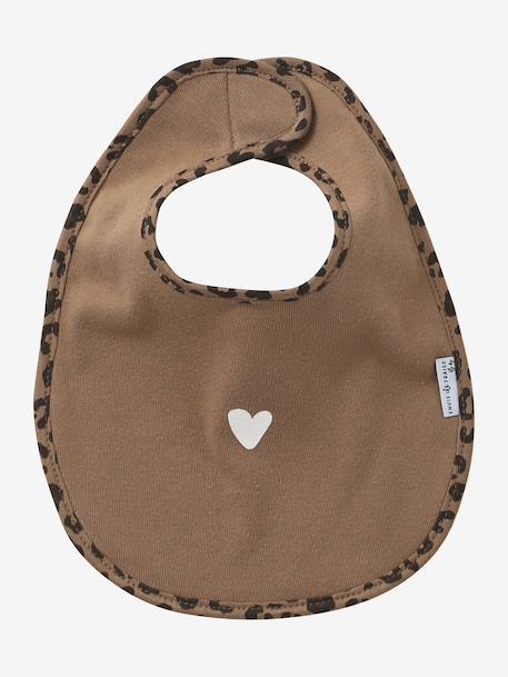 Semainier de bavoirs Léopard personnalisable beige - vertbaudet enfant 