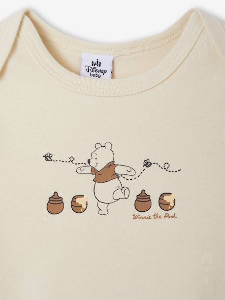 Lot 2 Bodies Winnie Manches Longues Naissance Garçon cappuccino - vertbaudet enfant 