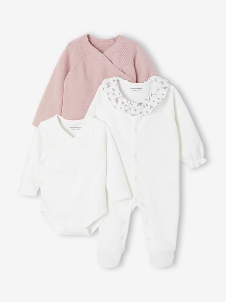 Bébé-Ensemble bébé fille pyjama body gilet coffret cadeau naissance