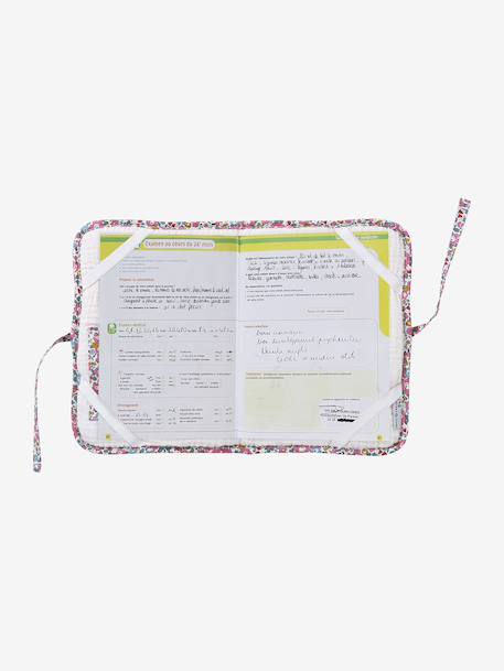 Protège carnet de santé en gaze de coton et Liberty personnalisable rose pâle - vertbaudet enfant 