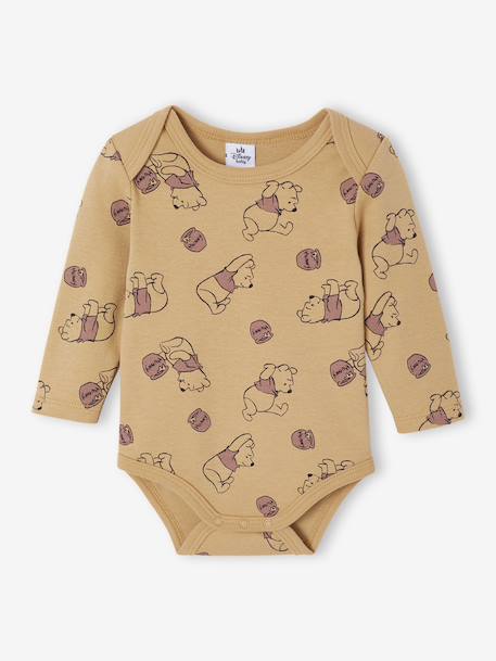 Lot 2 Bodies Winnie Manches Longues Naissance Garçon cappuccino - vertbaudet enfant 