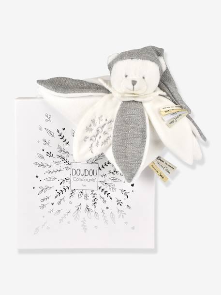 Doudou 25 ans - OURS ARGENT - Pantin attache-sucette argent - vertbaudet enfant 
