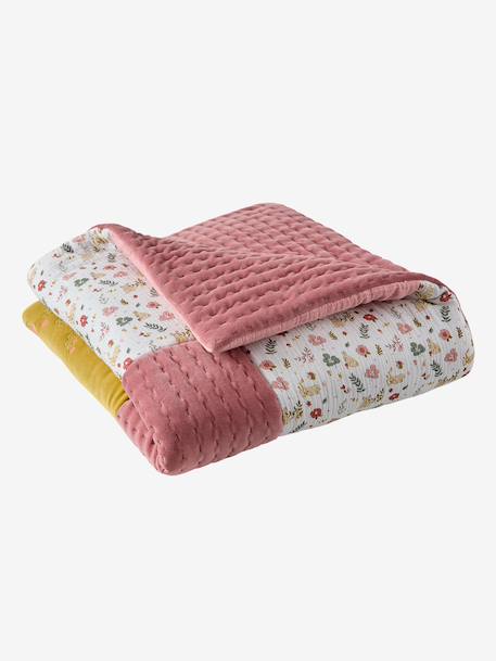 Vloertapijt / parkbodem patchwork LAPIN ENCHANTÉ oudroze - vertbaudet enfant 