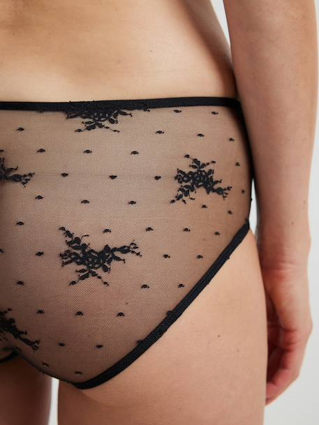 Lot de 3 culottes de grossesse en dentelle brodée bordeaux - vertbaudet enfant 