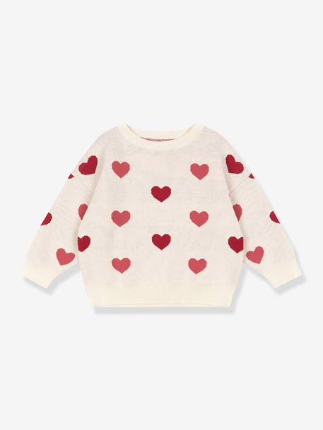 Pull coeurs rose - vertbaudet enfant 