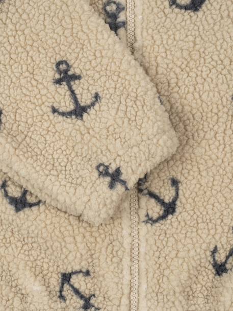Teddy jas met rits van fleece voor kinderen Jody KONGES SLOJD beige+meerkleurig+wit - vertbaudet enfant 