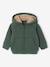 Cardigan bébé en molleton zippé à capuche doublée vert sapin - vertbaudet enfant 