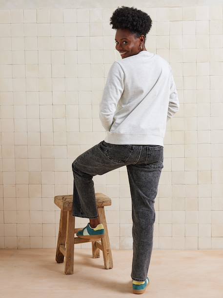 Sweat de grossesse 'New Edition Baby' beige chiné - vertbaudet enfant 