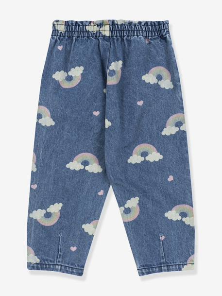 Bedrukte broek in denim Magot KONGES SLOJD jeansblauw - vertbaudet enfant 