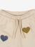 Pantalon jogging en molleton motifs coeurs beige - vertbaudet enfant 