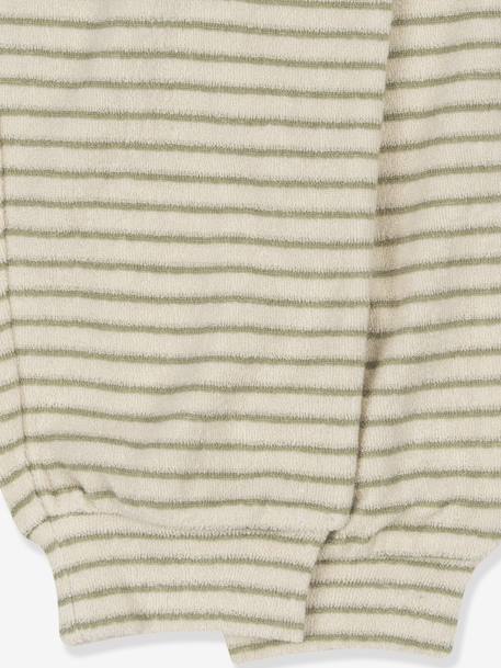 Pantalon rayé ample en éponge beige - vertbaudet enfant 