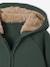 Cardigan bébé en molleton zippé à capuche doublée vert sapin - vertbaudet enfant 