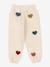 Pantalon jogging en molleton motifs coeurs beige - vertbaudet enfant 
