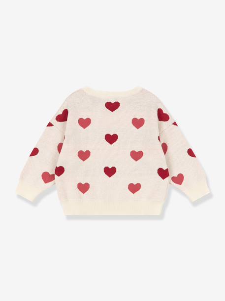 Trui met hartjes KONGES SLOJD rozen - vertbaudet enfant 
