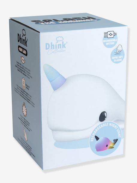 Veilleuse souple rechargeable Splash le Narval - KONTIKI blanc - vertbaudet enfant 