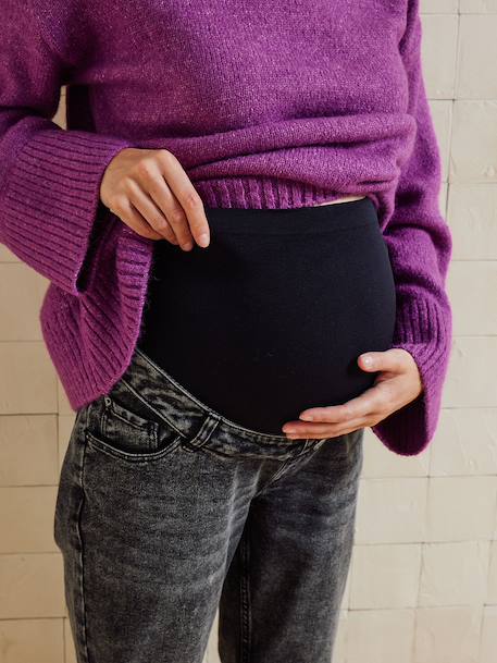 Rechtstreeks zwangerschapsbroek met naadloze band denimgrijs+ongewassen denim+stone - vertbaudet enfant 