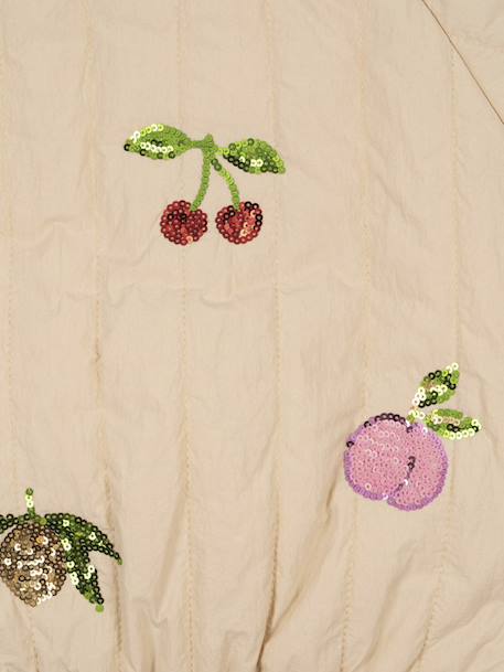 Blouson matelassé motifs en sequins Juno Konges Sløjd lilas+rose+rose nude - vertbaudet enfant 