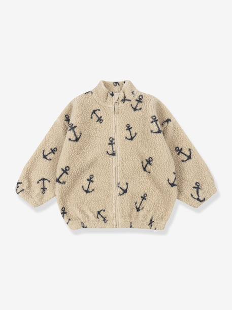 Veste teddy Jody zippée en polaire enfant beige+blanc+multicolore - vertbaudet enfant 