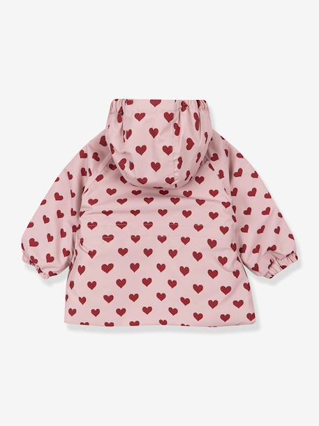 Veste coupe-vent imperméable motifs coeurs Mismou gris+rose - vertbaudet enfant 