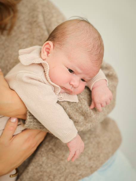 Ensemble naissance laine et cachemire personnalisable blush - vertbaudet enfant 