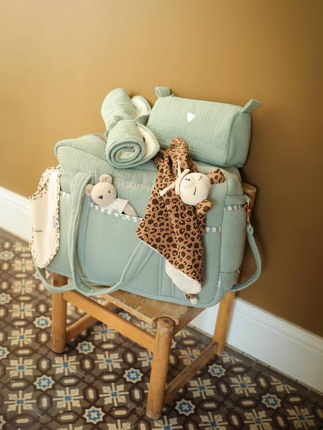 Evolutieve luiertas 24 of 48 uur, personaliseerbaar ENVIE DE FRAISE saliegroen - vertbaudet enfant 