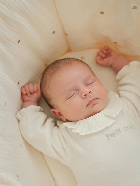 Lot de 2 pyjamas naissance fille en velours personnalisable écru - vertbaudet enfant 