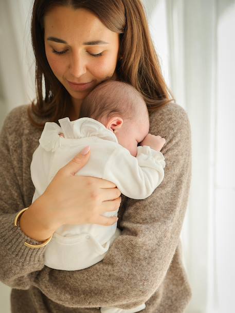 Bébé-Lot de 2 pyjamas naissance fille en velours personnalisable